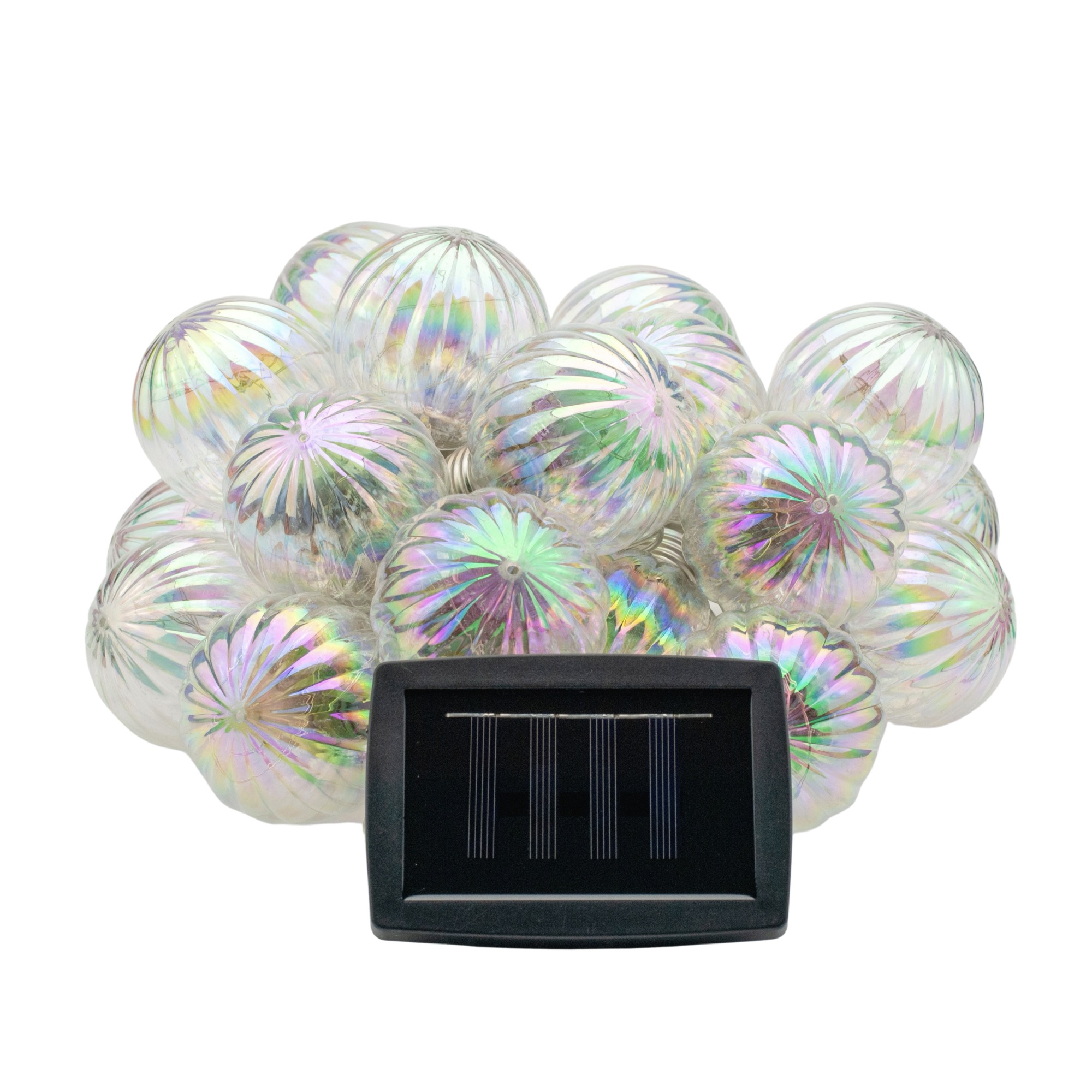 Ghirlanda luminoasa, LED, model Loris, 20 becuri, 580cm, incarcare solara, lumina alb multicolor [7]