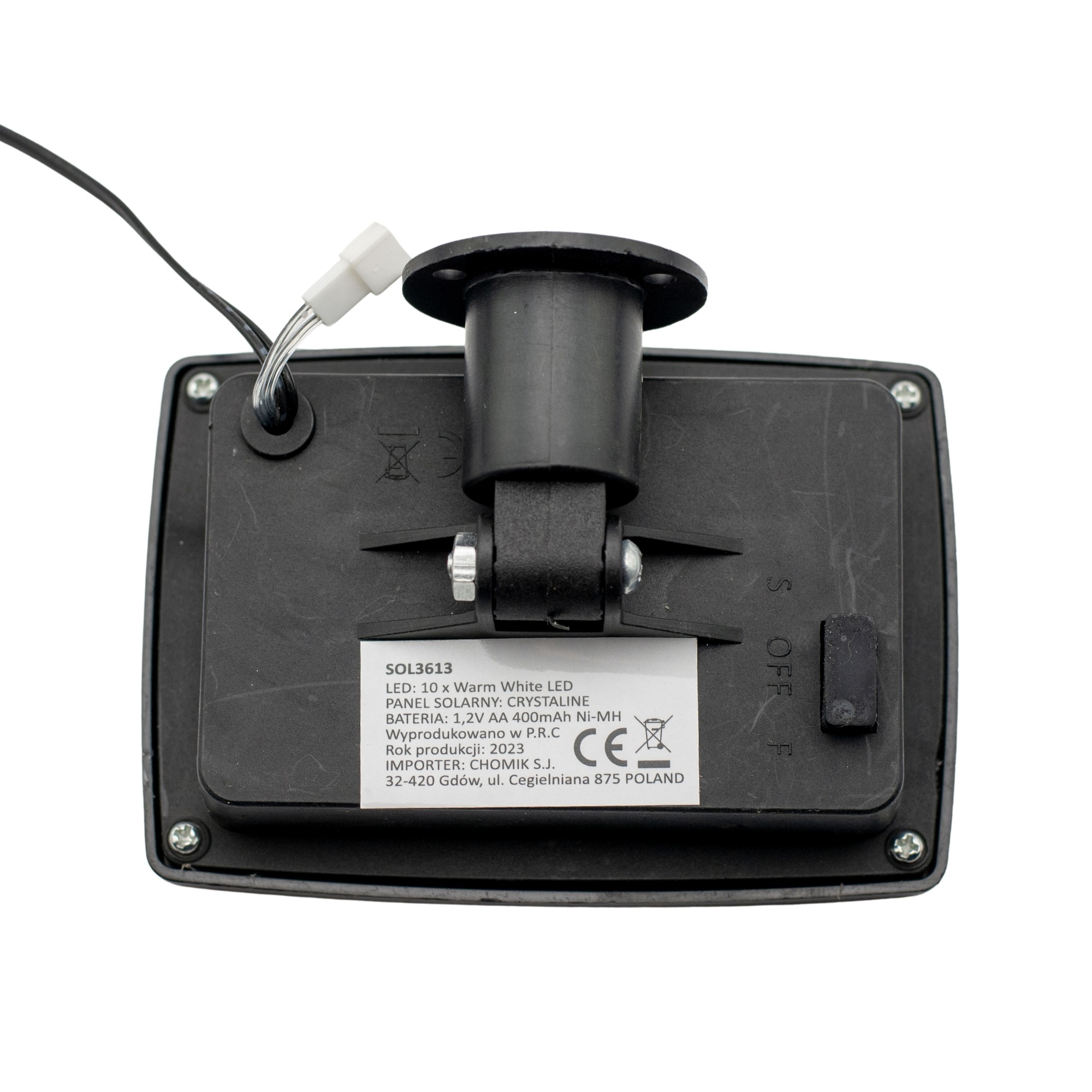 Ghirlanda luminoasa, LED, model Stripes, 10 becuri, 380cm, incarcare solara, lumina alb cald [8]