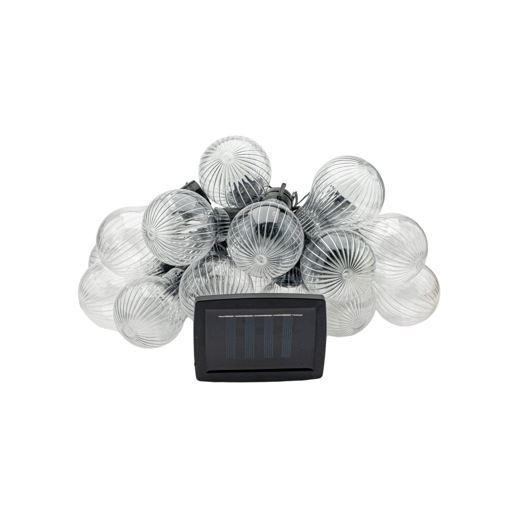 Ghirlanda luminoasa, LED, model Stripes, 20 becuri, 580cm, incarcare solara, lumina alb cald [11]