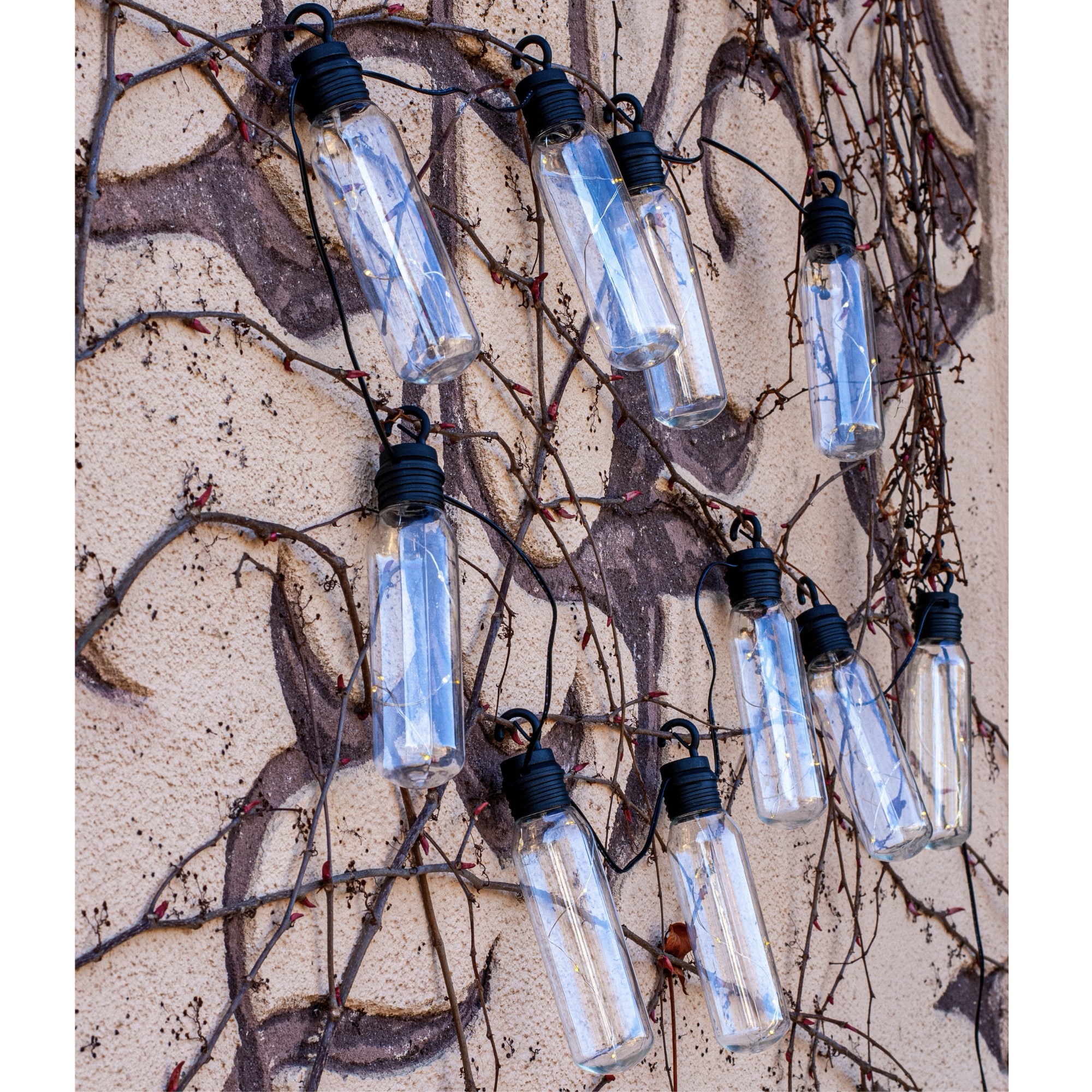 Ghirlanda luminoasa, LED, model Lux, 10 becuri, 380cm, incarcare solara, lumina alb cald [12]