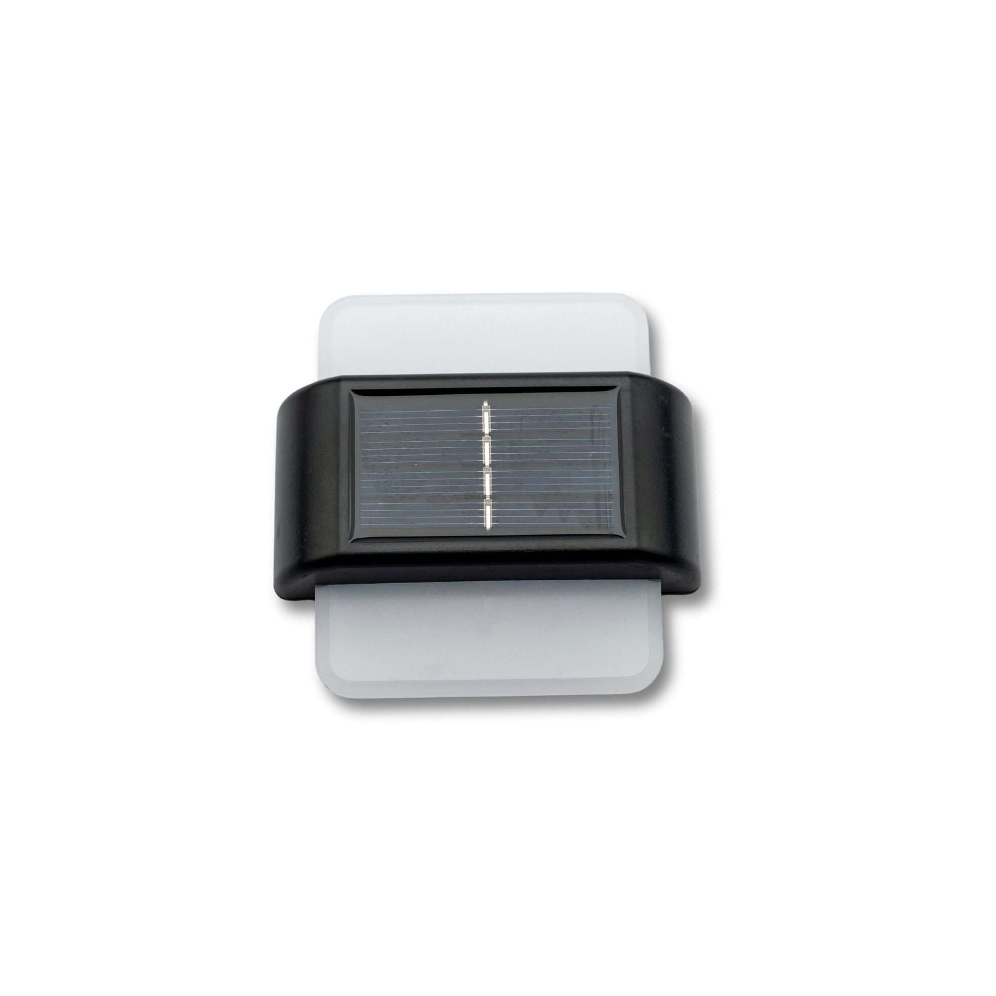 Set 2 lampi solare LED de perete, IP44 pentru exterior, autonomie 12 ore, 9x9x2.3cm, negru [7]
