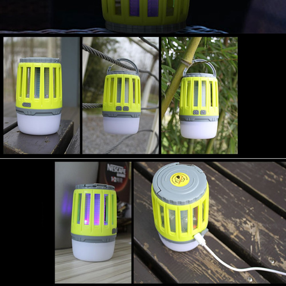 Lampă UV antiinsecte , anti muste, anti tantari, Conectare la priza prin USB, portabil, 3.7 V, 200 lumeni, 8.5 x 13.3 cm, Verde [4]