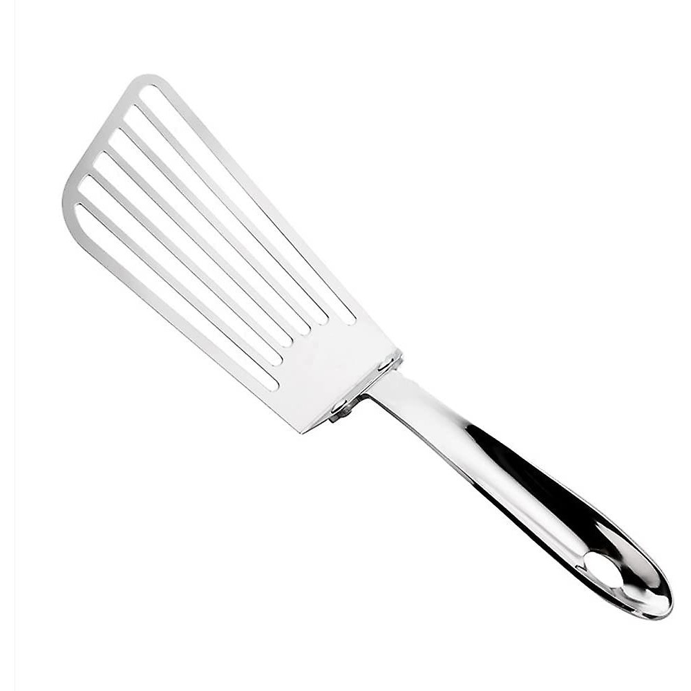 ✨TOATE PRODUSELE✨ - Spatula flexibila , Fish Turner, din otel, durabila, cu margini subtiri pentru taiere, pentru carne, oua, peste, multifunctionala, argintiu