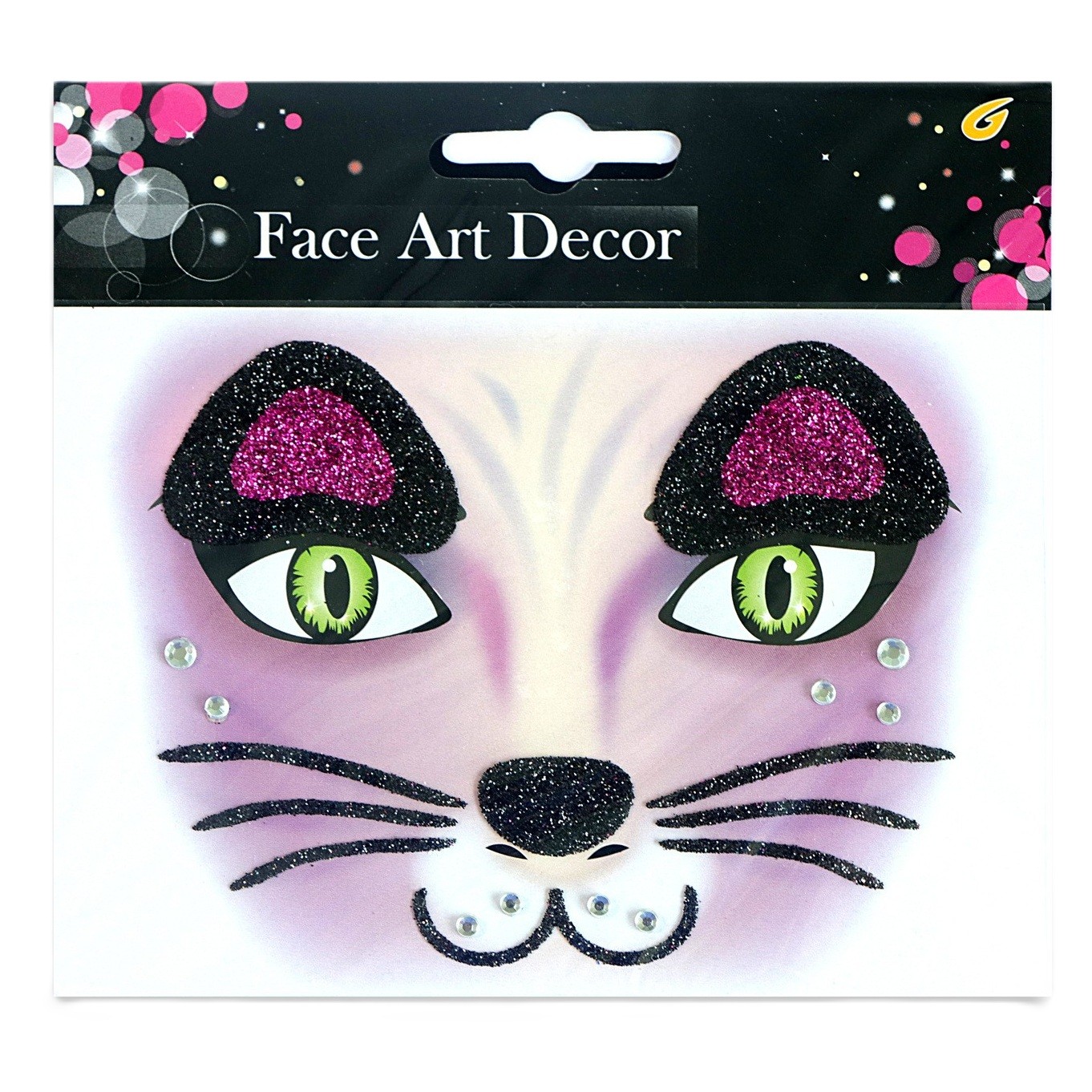 ✨TOATE PRODUSELE✨ - Sticker Temporar pentru Fata, , pentru Machiaj, Face Art, Halloween, Teatru, Model Pisica, Mov