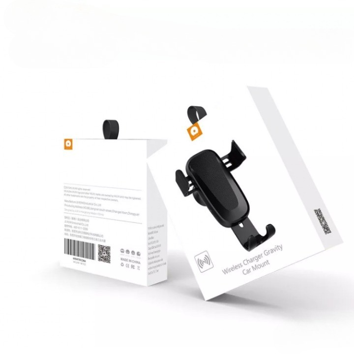 Suport auto cu incarcare wireless (inductie), Fast Charge WUW W2 negru [2]