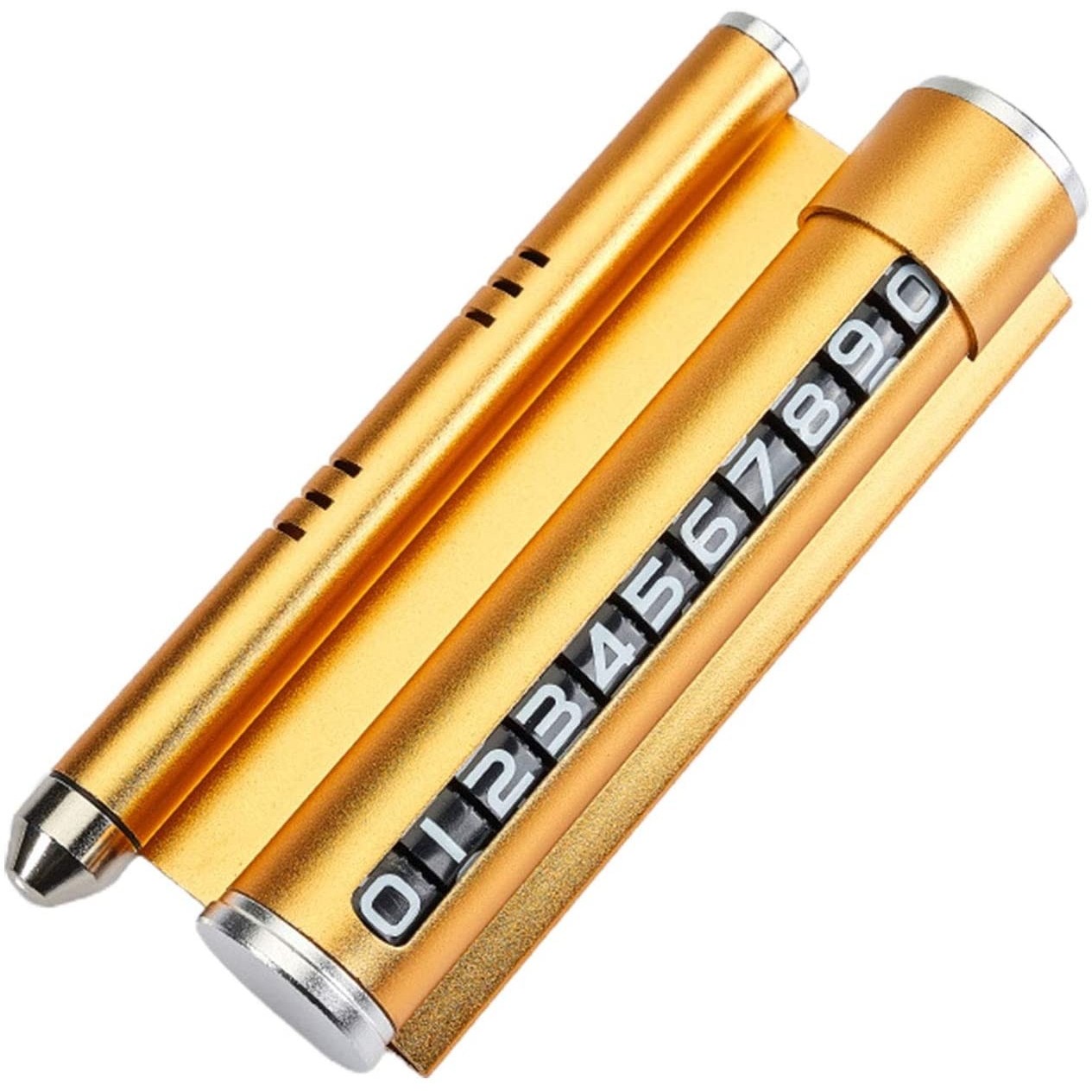 Suporti auto - Suport numar de telefon cu odorizant pentru parcare Galben