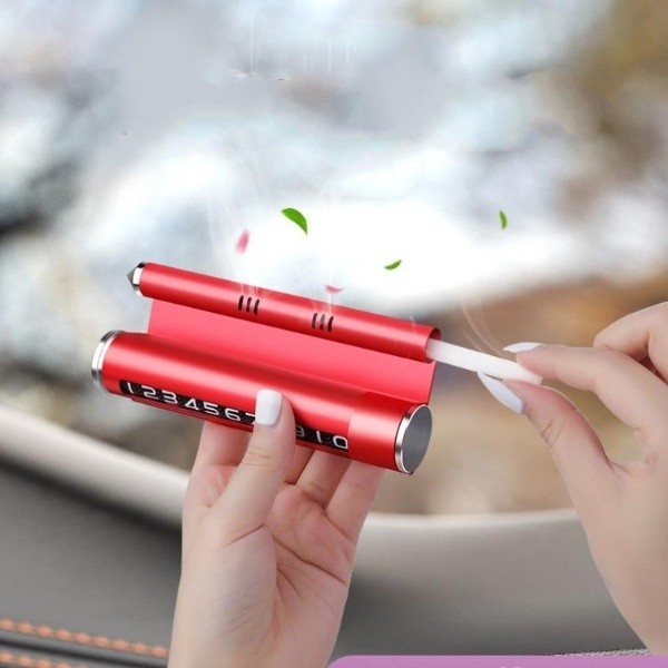 Suport numar de telefon cu odorizant pentru parcare Rosu [3]