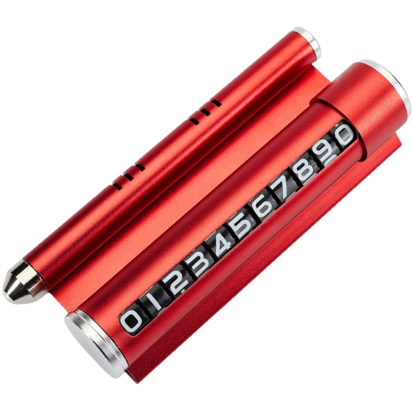 Suport numar de telefon cu odorizant pentru parcare Rosu [1]