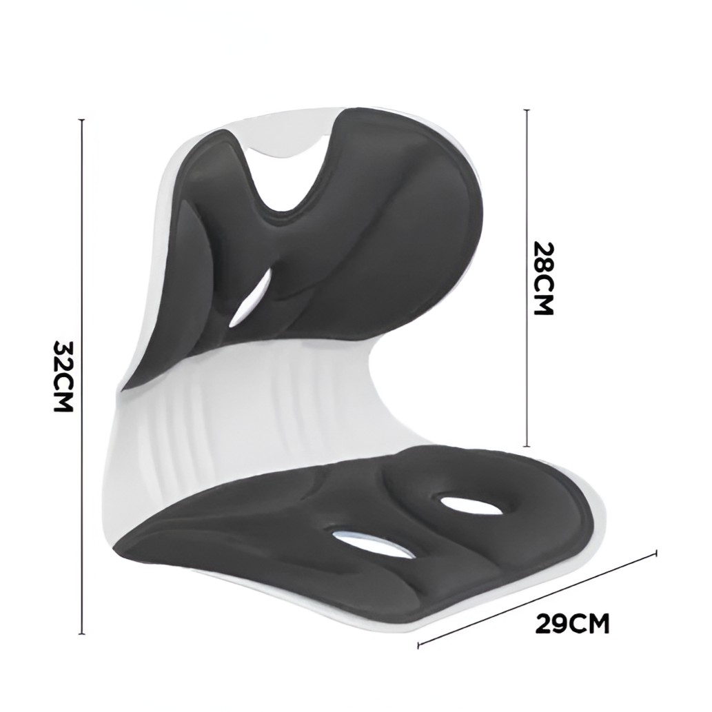 Suport pentru Scaun, , pentru Corectarea Posturii, Portabil, Ergonomic, Ameliorare Durere, Respirabil, 32x29x28 cm, Marime S, Negru [1]