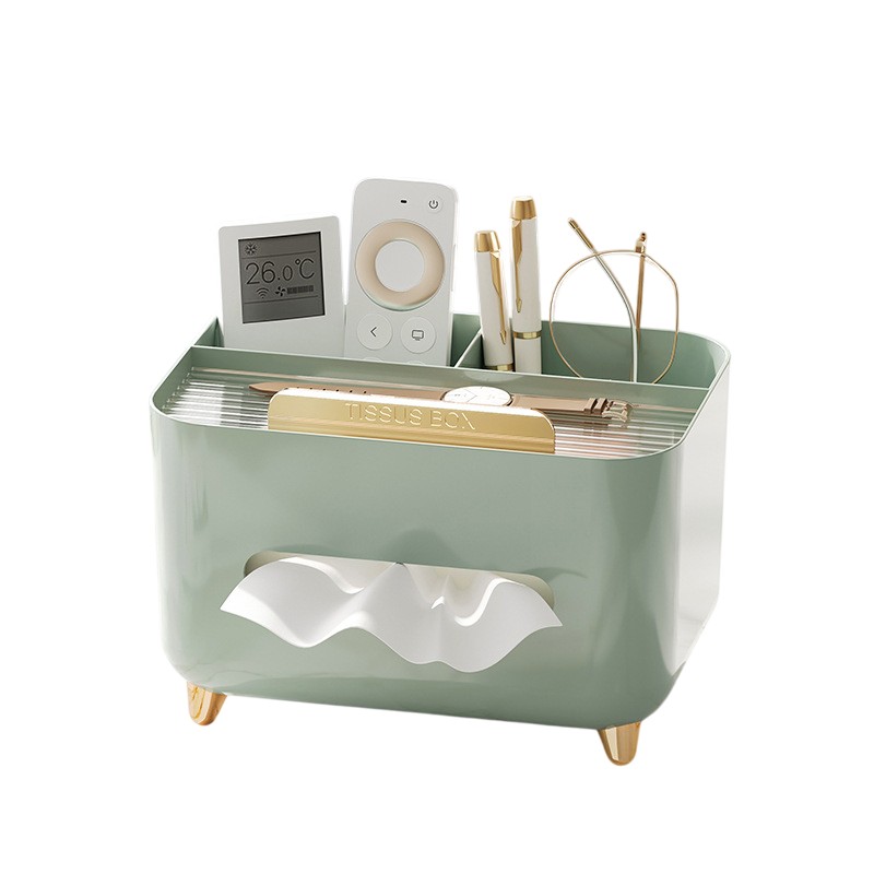 ✨TOATE PRODUSELE✨ - Suport pentru Servetele, , Cutie Multifunctionala, Design Minimalist, ABS, cu Suport pentru Obiectele Personale, pentru Birou, 21x15x13 cm, Verde