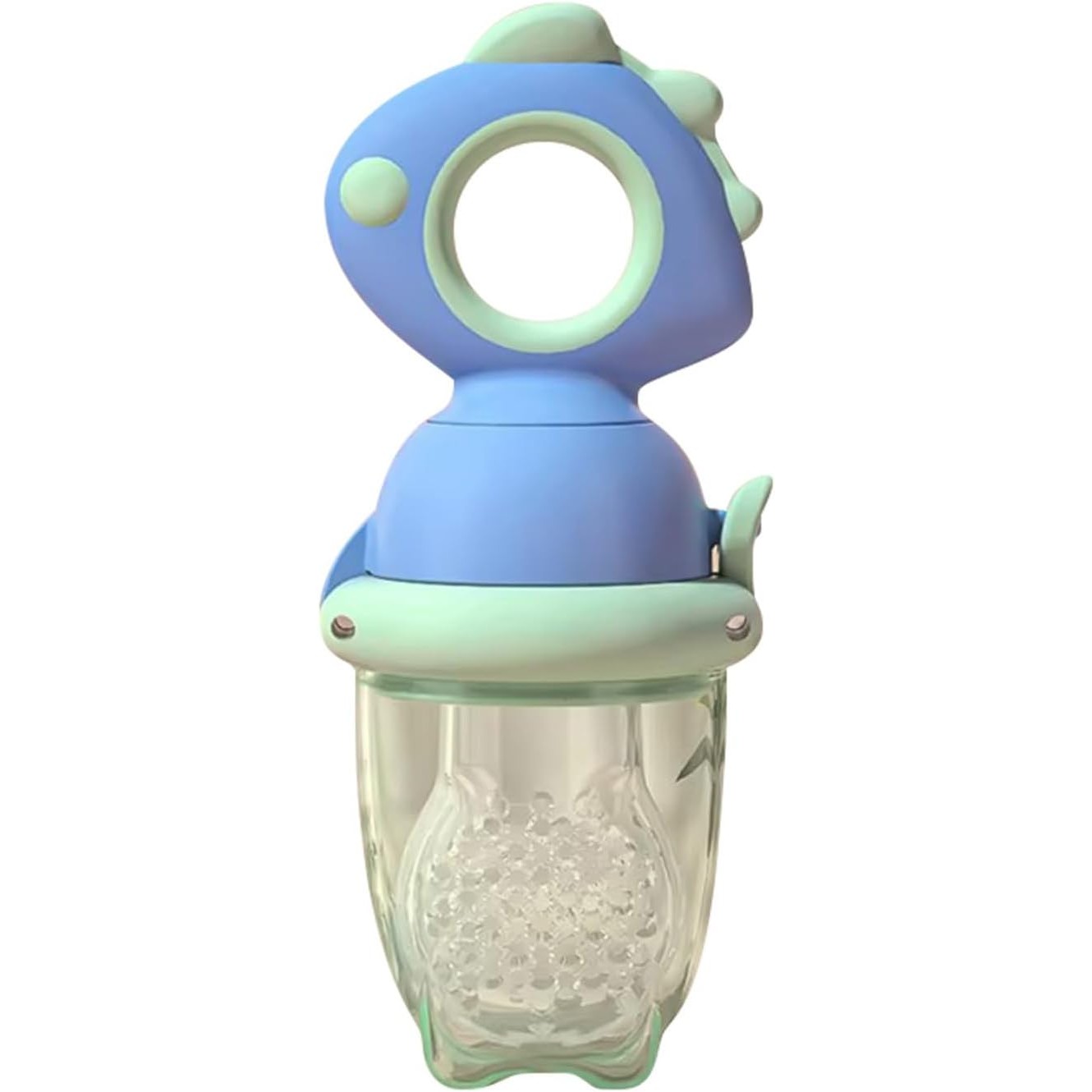 ✨TOATE PRODUSELE✨ - Suzeta pentru Fructe, , pentru Bebelusi, din Silicon Alimentar, +4 Luni, 2 mm Grosime Gauri Tetina, 12.4 x 5.1 x 4.7 cm, Albastru