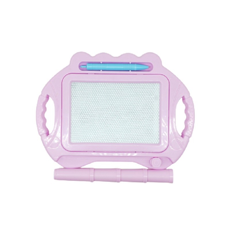 ✨TOATE PRODUSELE✨ - Tabla Magnetica pentru desen , Pix, forma dreptunghi, dimensiuni 23x17 cm, Dezvolta Creativitatea, cu picioare suport, Roz Pal