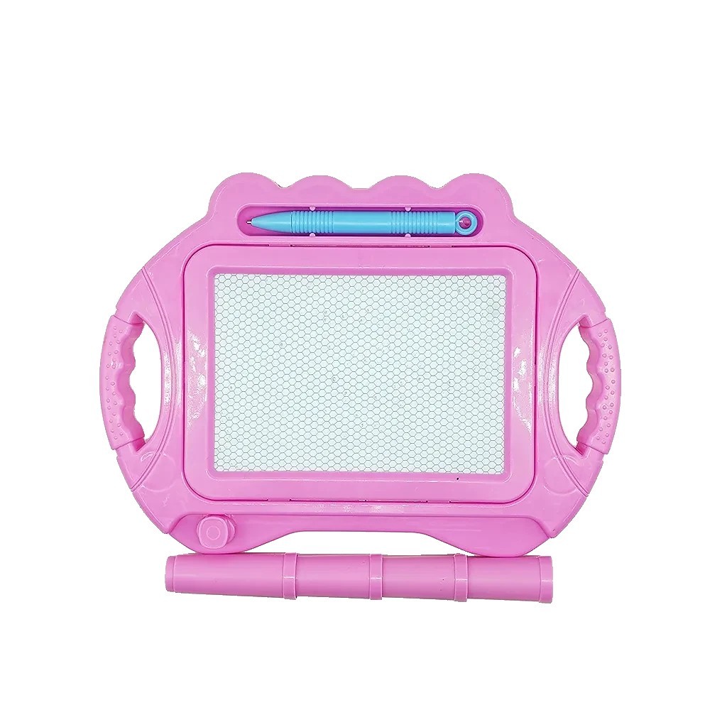 ✨TOATE PRODUSELE✨ - Tabla Magnetica pentru desen , Pix, forma dreptunghi, dimensiuni 23x17 cm, Dezvolta Creativitatea, cu picioare suport, Roz