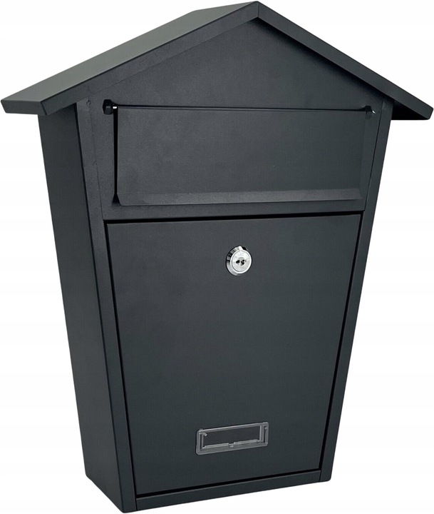 Cutie postala metalica 38x32x11 cm, tabla zincata, cu clapeta si yala cu 2 chei, gri [2]