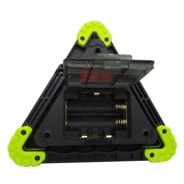 Triunghi Multifunctional de Avertizare, , Lanterna LED, Impermeabil IP65, 800 lm, 2 x AA, Functie Incarcare Telefon, USB si Micro USB, COB, Verde [4]