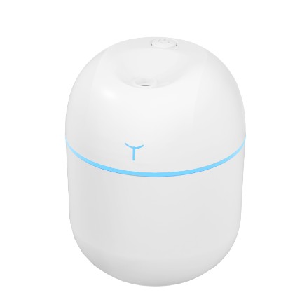 ✨TOATE PRODUSELE✨ - Mini Umidificator Portabil, , 2 Moduri, Aromaterapie, Silentios, Lumina Ambientala, Incarcare USB, 220 ml, 8 x 8 x 10.3 cm, Alb