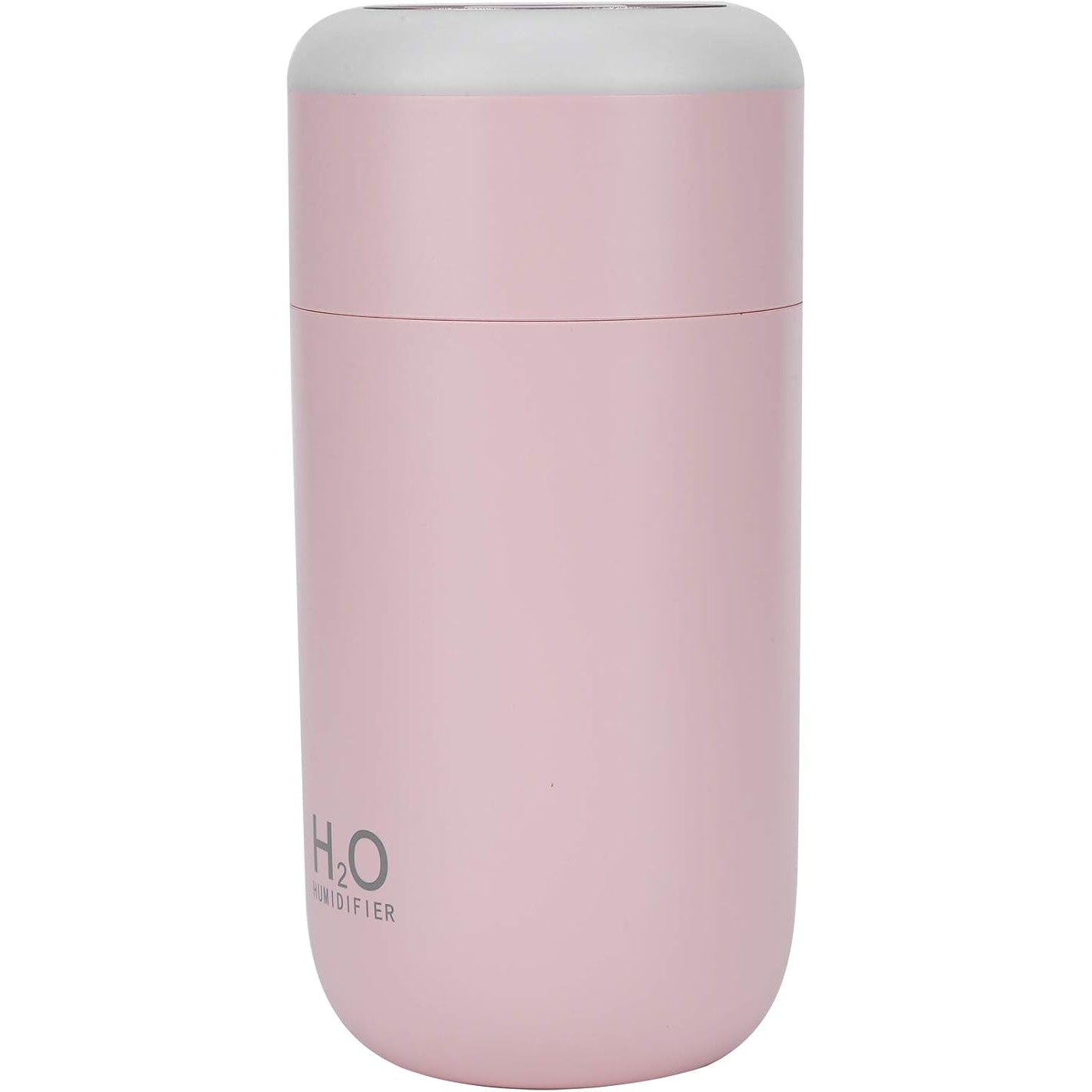 Umidificator, H2O, cu Difuzor de Aroma, Lumina de Noapte LED in 7 Culori, Zgomot Redus, 14.7x7.2cm, 350mL, Culoare Roz [11]