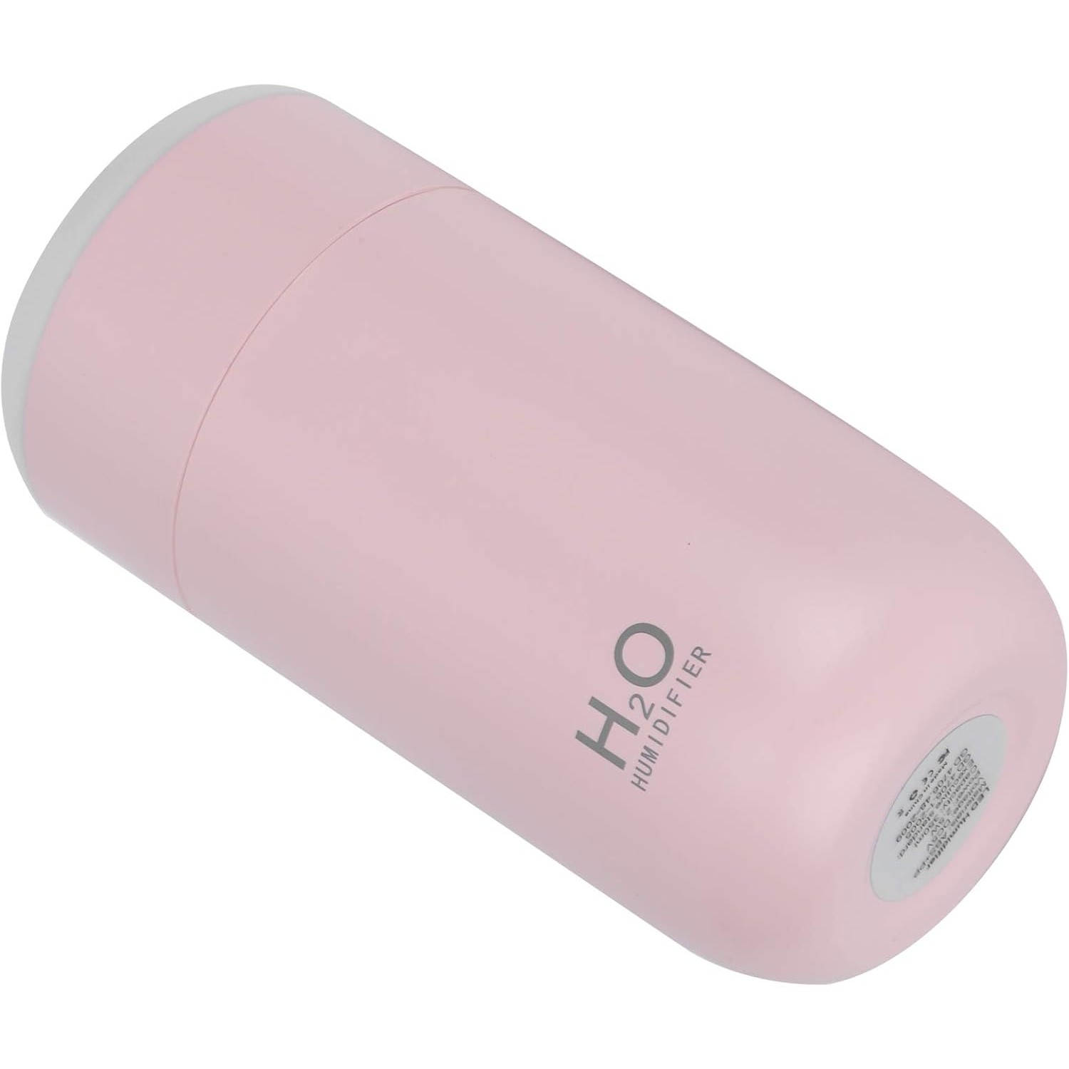 Umidificator, H2O, cu Difuzor de Aroma, Lumina de Noapte LED in 7 Culori, Zgomot Redus, 14.7x7.2cm, 350mL, Culoare Roz [10]