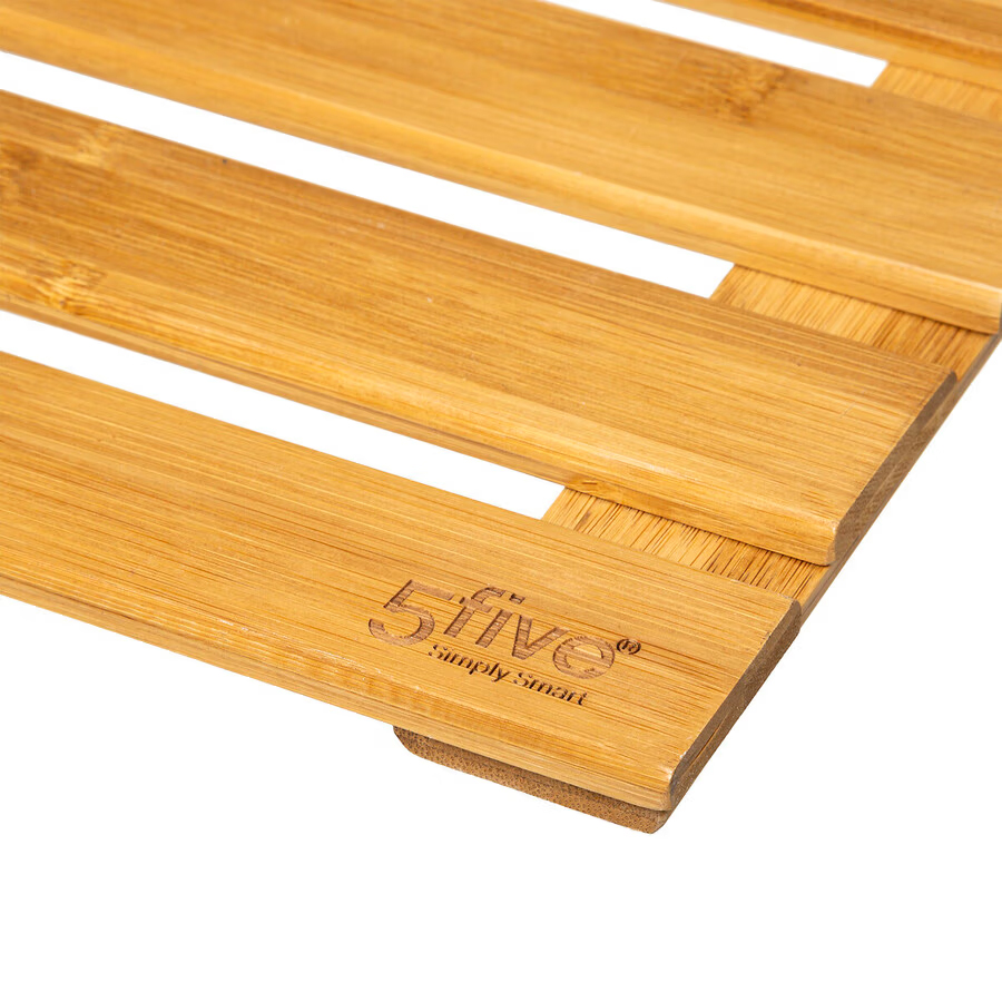 Gratar pentru dus 5Five Ilyan, din bambus, antiderapant, 68x50 cm, natur [3]