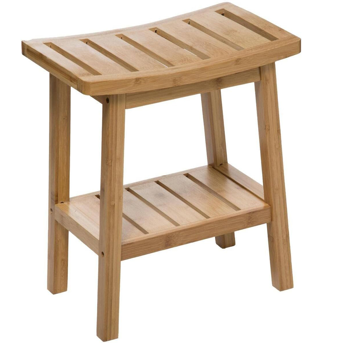 Tabureti si fotolii - Taburet depozitare 5Five Bambou Natural, bambus, 40x25x46 cm, natur