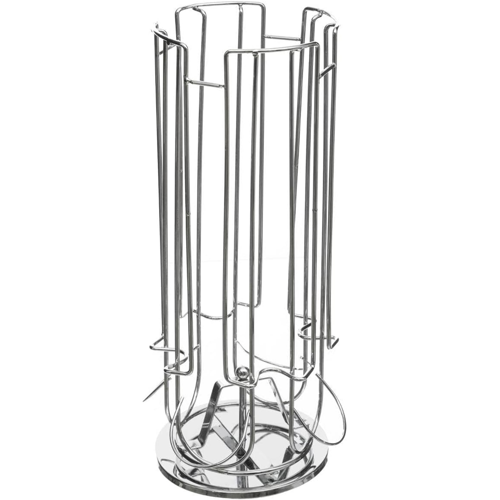 Disponibil livrare locker S - Suport rotativ capsule 5Five pentru Dolce Gusto, 24 spatii, otel cromat, 12x32 cm, argintiu