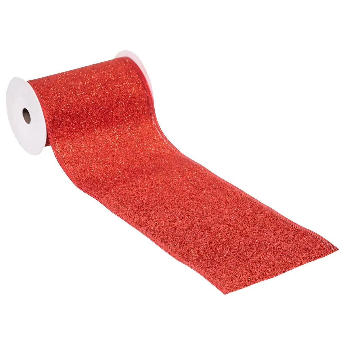 Disponibil livrare locker - Ghirlanda decorativa panglica 12x500 cm, din PVC, rosie