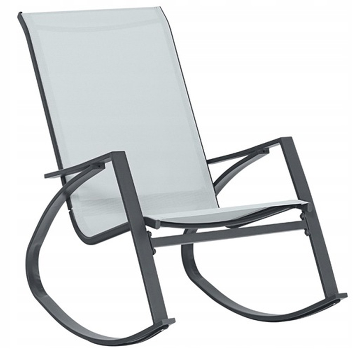MOBILIER GRADINA - Scaun balansoar de gradina din metal si textil, 60x104x95 cm, capacitate 120 kg, gri