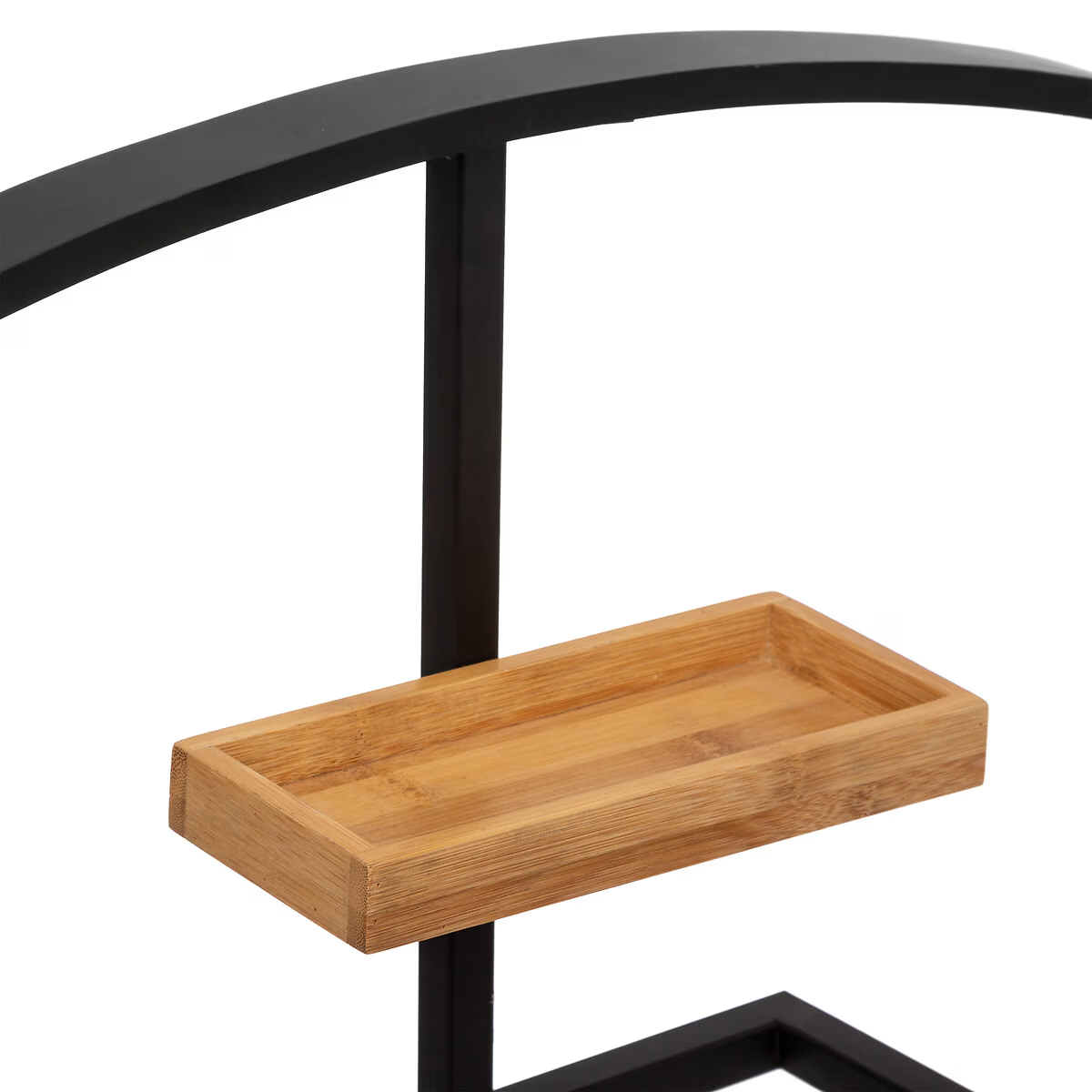 Suport haine valet 5Five Bamboo din otel si bambus, 44x22x114 cm, negru [3]