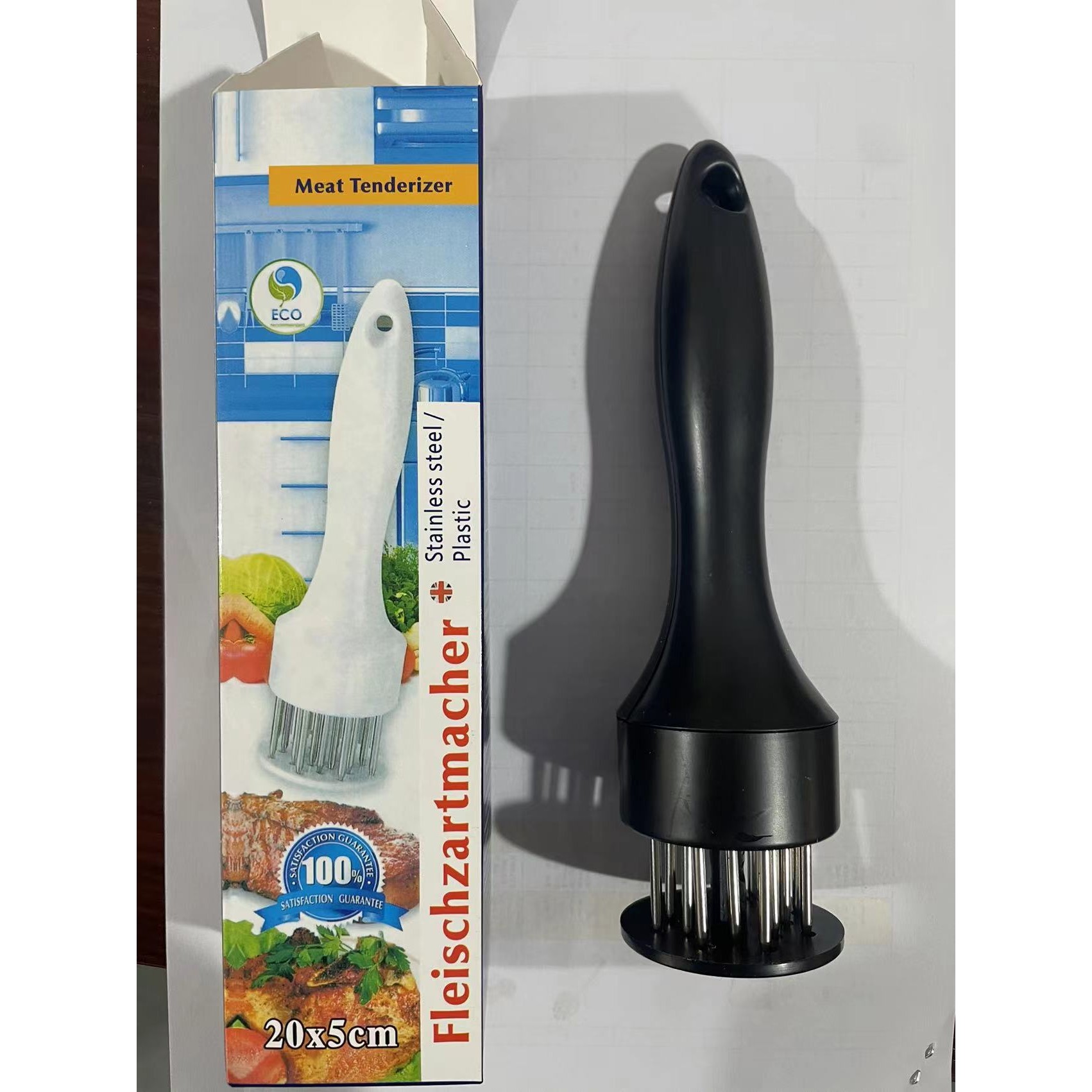 Ustensila pentru fragezit carnea, cu 21 de tije ascutite din inox 304, 20 cm, negru [5]