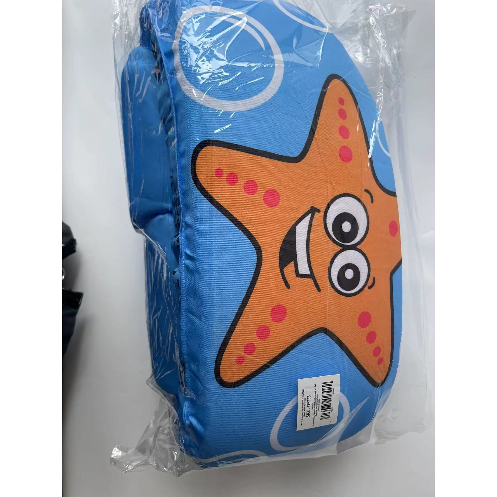 Vesta de salvare pentru copii cu aripioare de inot, , Albastru, Model stea de mare [5]