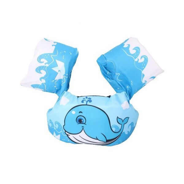 Colace si Piscine - Vesta de salvare pentru copii cu aripioare de inot, , Albastru, Model balena