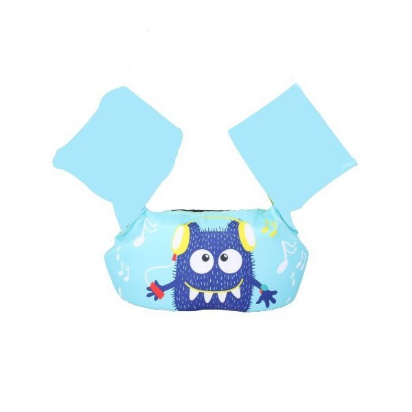 Colace si Piscine - Vesta de salvare pentru copii cu aripioare de inot, , Albastru, Model monstru