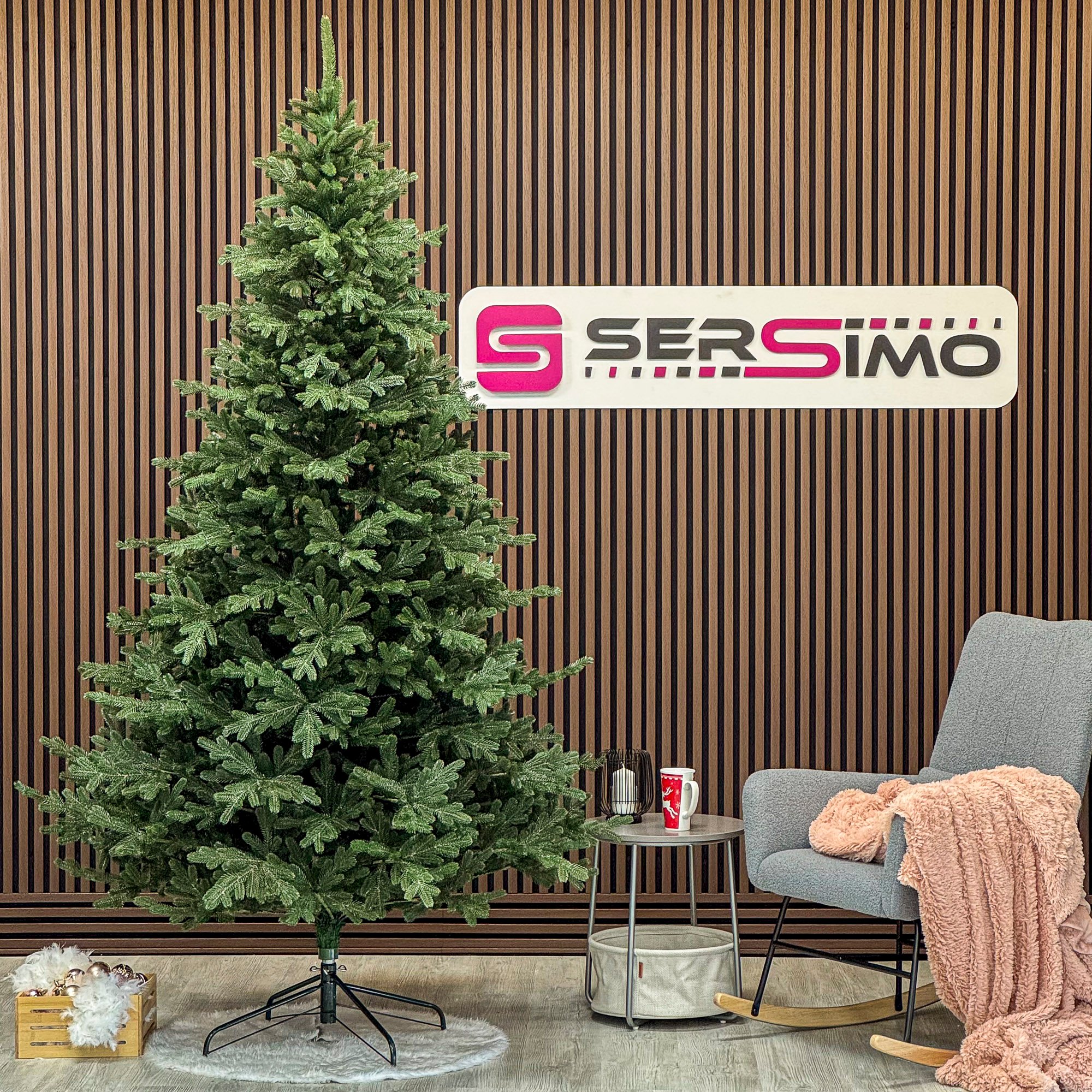 Iarna - Brad artificial Christmas Deluxe by Sersimo, Viena Select, integral 3D, 300 cm