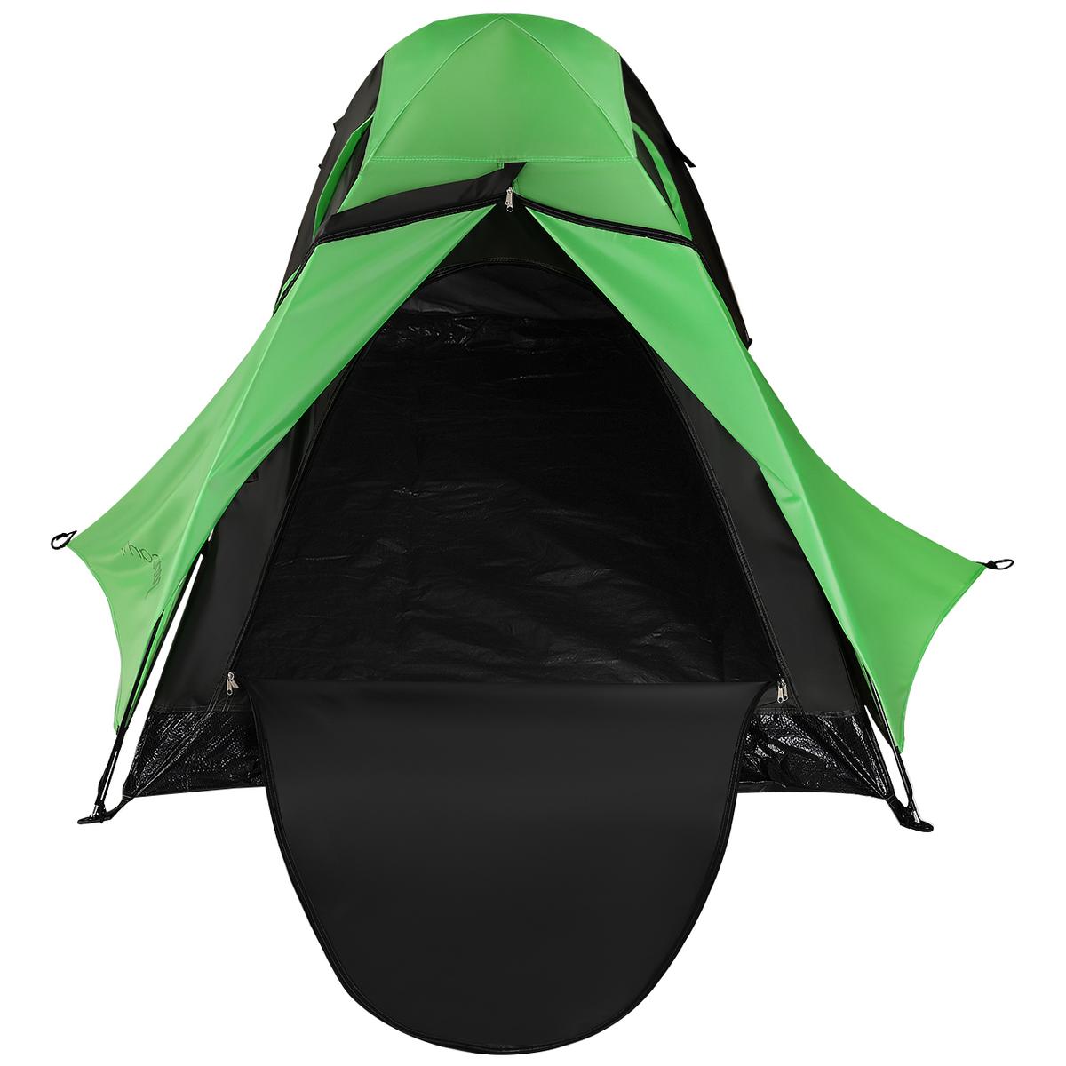 Cort camping 2 persoane, cu plasa anti-insecte, impermeabil 1000 mm, 260x120x100 cm, verde [3]