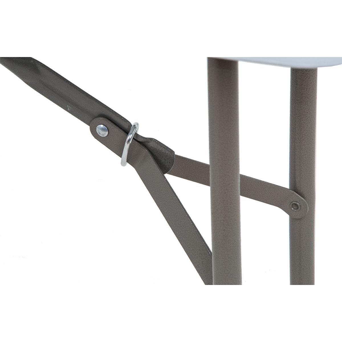 Banca pliabila pentru evenimente si catering, 183x28x43 cm, din HDPE si otel, alb [14]