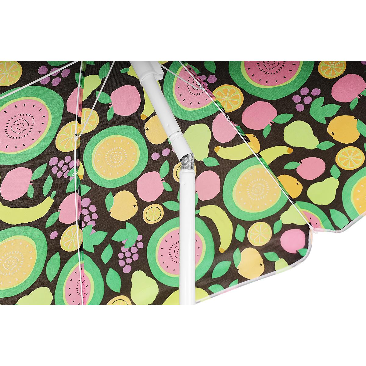 Umbrela de plaja 160 cm cu structura metalica, inclinare reglabila si husa transport, multicolor [8]