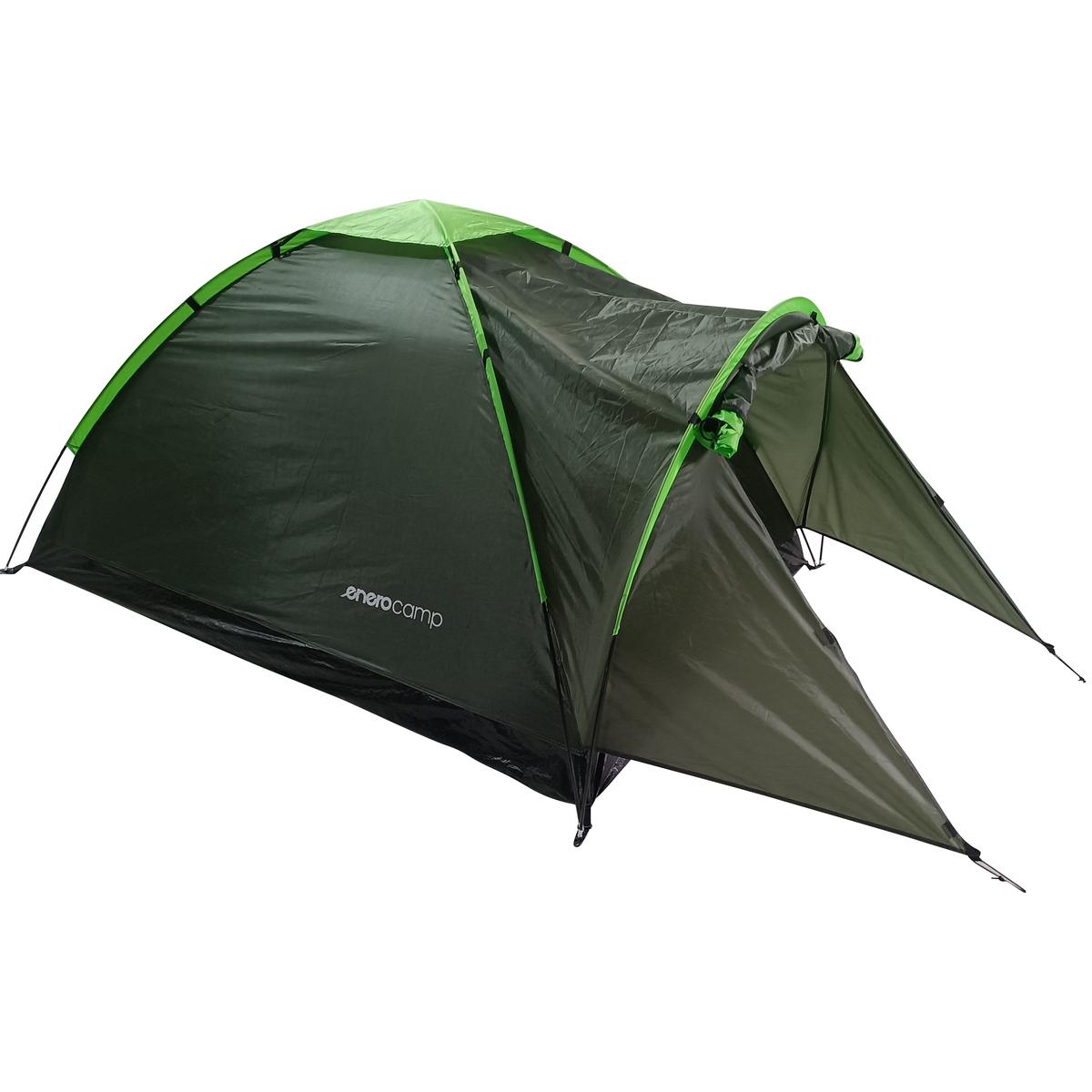 Cort camping 2 persoane cu veranda, impermeabil 3000 mm, 275x150x105 cm, verde [2]