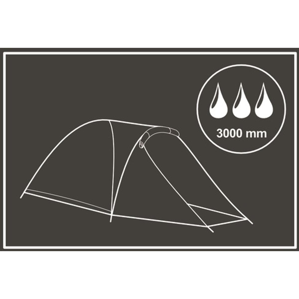 Cort camping 2 persoane cu veranda, impermeabil 3000 mm, 275x150x105 cm, verde [5]