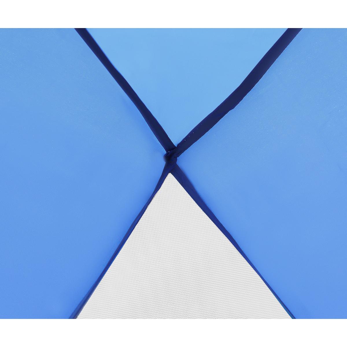 Cort plaja pentru 4 persoane, cu podea, protectie UV, 273x195x177 cm, albastru [12]