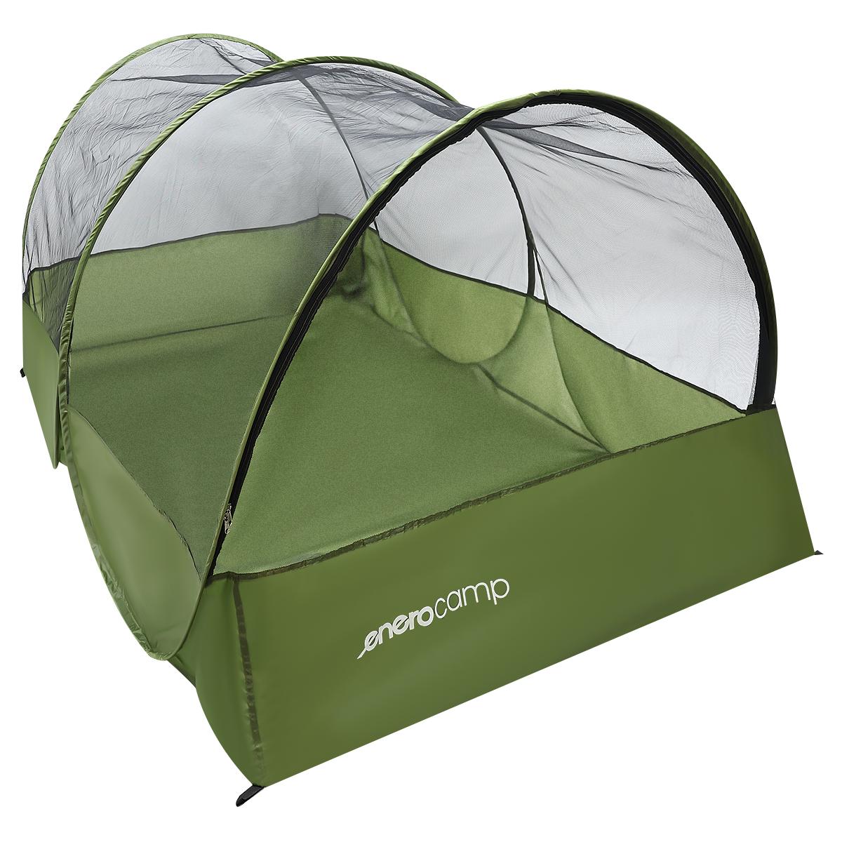 Corturi camping - Cort cu plasa anti-insecte autoexpandabil, pentru plaja sau camping, 190x120x95 cm, verde