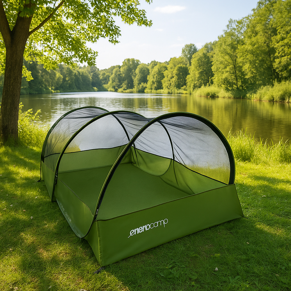 Cort cu plasa anti-insecte autoexpandabil, pentru plaja sau camping, 190x120x95 cm, verde [12]
