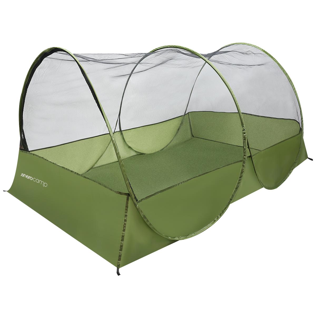 Cort cu plasa anti-insecte autoexpandabil, pentru plaja sau camping, 190x120x95 cm, verde [5]