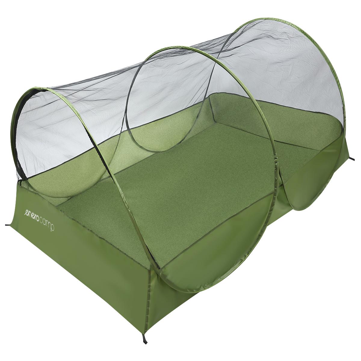 Cort cu plasa anti-insecte autoexpandabil, pentru plaja sau camping, 190x120x95 cm, verde [6]