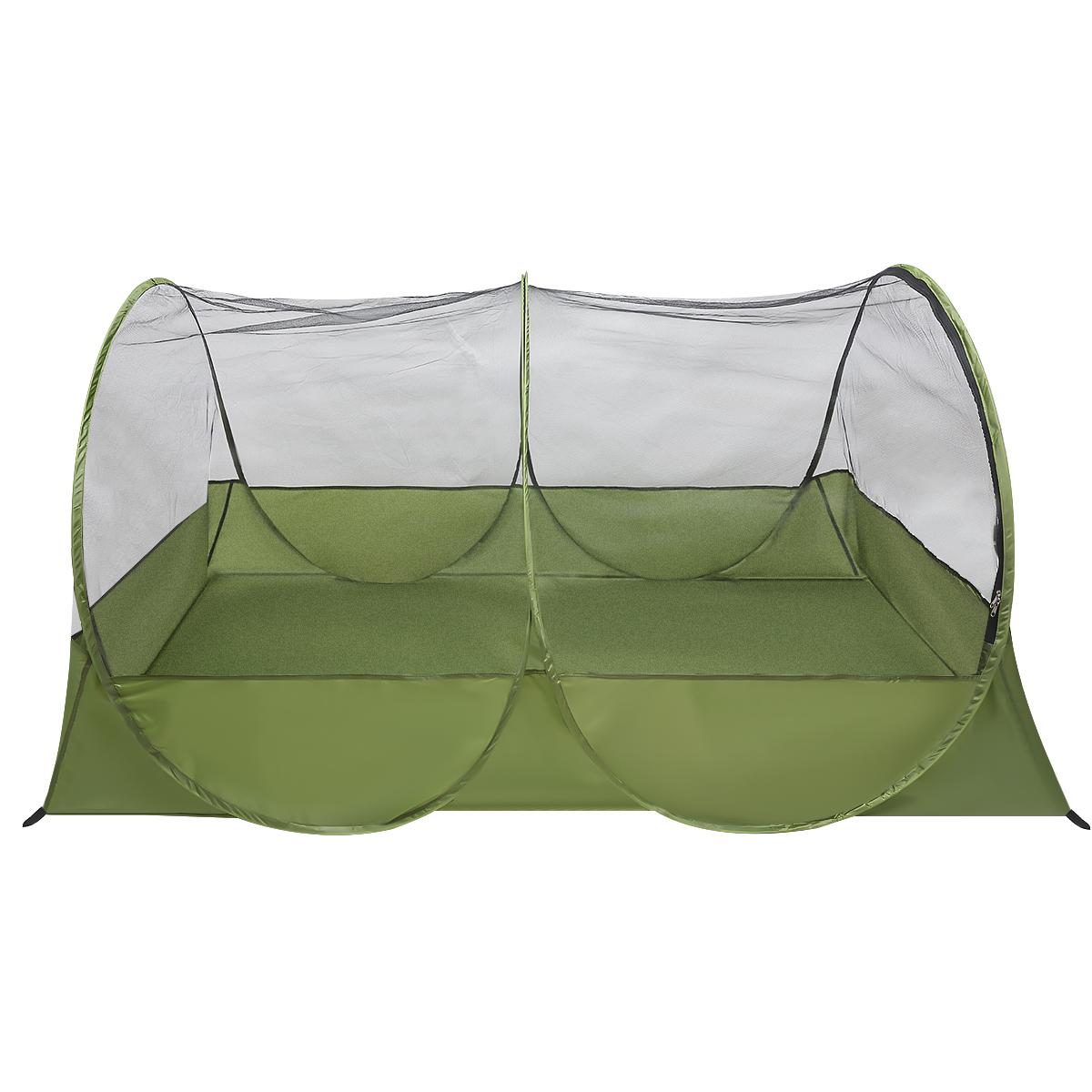 Cort cu plasa anti-insecte autoexpandabil, pentru plaja sau camping, 190x120x95 cm, verde [9]