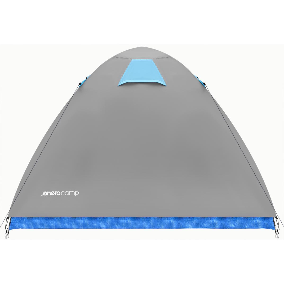 Cort camping iglu, 4 persoane, impermeabil, plasa anti-insecte, 240x210x130 cm, gri [5]