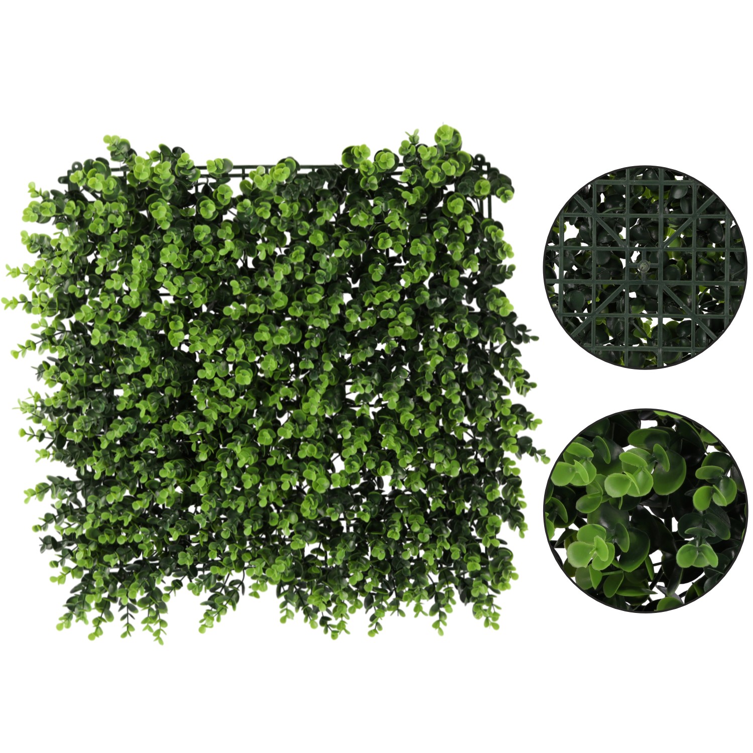 Panou decorativ artificial 50x50 cm, montare pe perete sau gard, buxus, interior/exterior [2]