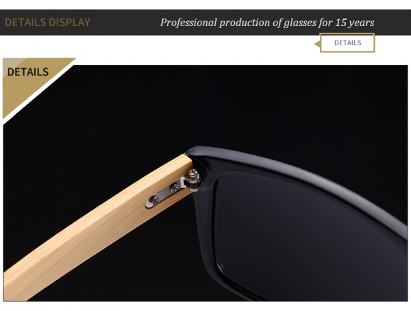 Ochelari Soare cu Rame Bambus si Protectie UV400 - Unisex [5]
