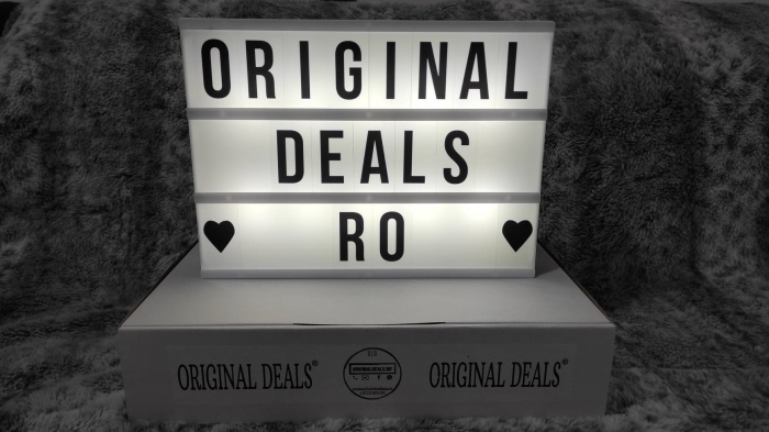 Caseta Luminoasa cu 100 de Litere, Cifre si Caractere Speciale, Personalizabila, cu 3 Baterii AA si Lumina Full LED, Premium, Original Deals [16]