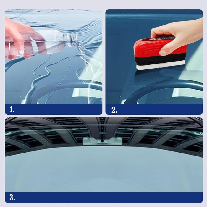 Perie Multifunctionala Auto pentru Parbriz si Oglinzi, Anti-Aburire, Curatare fara Urme, Rosie - ORIGINAL DEALS [6]