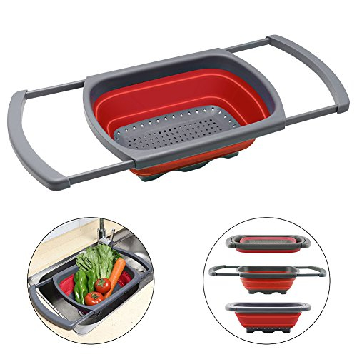Sita Extensibila si Pliabila cu Manere, pentru Paste, Legume si Fructe, Calitate Premium [2]